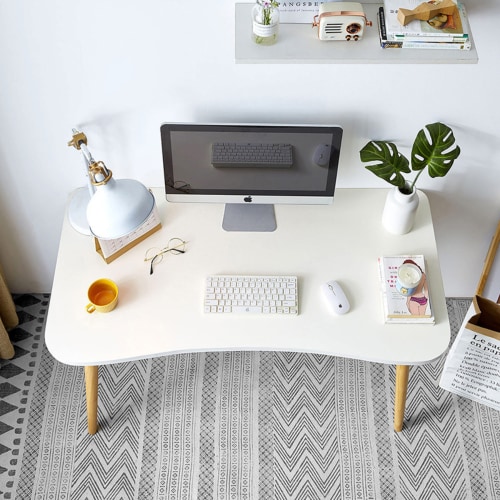 Linspire Oria Computer Desk 1M Natural White Desks Tables